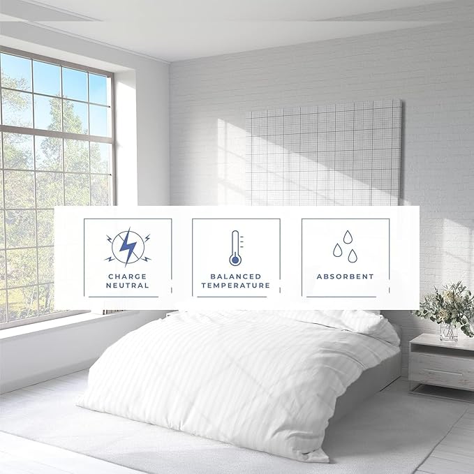 Kotton Culture 120"x98" 3 Pc Oversized King Duvet Cover Set 100% Egyptian Cotton - 600 TC Comforter Cover, Zipper Closure & Corner Ties - Fits Large King Inserts (Oversized King,Striped White)
