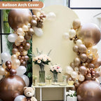 HEMMOTOP Light Beige Arch Backdrop Cover (No Arch Stand), 6 ft Spandex Arch Covers Stretchy Backdrop for Balloon Arches, Wedding, Birthday Party, Baby Shower, Banquet Arch Decoratio