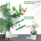 Plant Support Stakes for Indoor Plants SupKing Orchid Sticks with Clips 15 inch 10Pcs Garden Stake Extended to 2/3/4ft for Outdoor Potted Tomato Rose Vegetables House Palnts Comes with 20 Plants Ties