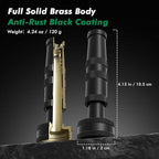 RESTMO 100% Solid Brass Adjustable Twist Hose Nozzle with Anti-Rust Coating, Heavy Duty High Pressure Water Hose Nozzle with 3 Spray Patterns for Garden Watering, Car Washing, Patio & Floor Cleaning