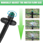Drip Irrigation Emitters Sprayers for 1/4" Tubing, Adjustable 360 Degree Water Flow Sprayer on 6.5" Arrow Stake for Garden Irrigation System(30Pcs Irrigation Sprayers)