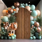 Wood Arch Cover 5ft Arch-Backdrop-Cover Cowboy Brown Arch Covers Stretchy Backdrop Double Sided White and Wood Print Back Drop Cover for Baby Shower Wedding Rustic Farmhouse Jungle Party Decor