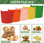 20 Pack 10 Gallon Grow Bags, Colorful Potato Plant Grow Bags with Handles, Nonwoven Fabric Garden Pots for Vegetable Fruit Flowers Herbs Tomato Potato Growing (10 Gal)