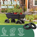 13x4.00-6 Inner Tube 4.10/3.50-6 Heavy Duty Replacement Tire Tubes with Straight Valve Stem for Wheelbarrows, Mowers, Hand Trucks - 2 Pack