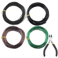 Glarks 4 Rolls Bonsai Wires Kit, 2mm 3mm 1mm 1.5mm Aluminum Bonsai Training Wire Tree Branches with Wire Cutter, 164 Feet Anodized Aluminum Set for Holding Bonsai Branches Small Trunks