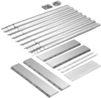 Land Guard 2 Pack 6×3×2 ft Galvanized Metal Raised Garden Bed, 2FT Deep Root Elevated Planter Box Steel Large Vegetable Flower Bed Kit, Silver