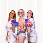 2 Pack White Tinsel Foil Fringe Curtains, White Party Decorations, Metallic Tinsel Party Streamers Backdrop for Birthday Baby Shower Graduation Wedding Anniversary Party Decorations