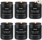 6 Pack Candles for Home Scented Aromatherapy Candles Gifts Set for Mens, Men Candle Set, 42 oz 300 Hour Long Lasting Candles, Gifts for Men, Birthday, Anniversary Present