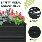 Vengarus 8x2x1FT (2 Pack) Galvanized Raised Garden Bed Kit, Outdoor Metal Planter Box for Vegetables, Rectangular Steel Container, Easy Assembly (Black)