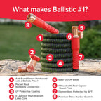 Pocket Hose Ballistic Double UV Edition 50 FT Expandable Garden Hose w/Pocket Pivot Swivel Connector, Anti-Burst Sleeve Reinforced w/Bulletproof Fiber, Lightweight, No-Kink, Compact, AS SEEN ON TV