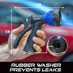 VIKING Hose Nozzle, Garden Hose Nozzle with 8 Spray Patterns, Adjustable and Heavy Duty for Washing Car, Watering Plants, Washing Pets, and Home Use