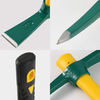 KEILEOHO 17.7 Inches Pick Mattock Hoe, Forged Weeding Garden Pick Axe with Rubber Handle, Weeding Mattock Hoe for Gardening, Loosening Soil, Camping, Planting Vegetables and Fruits