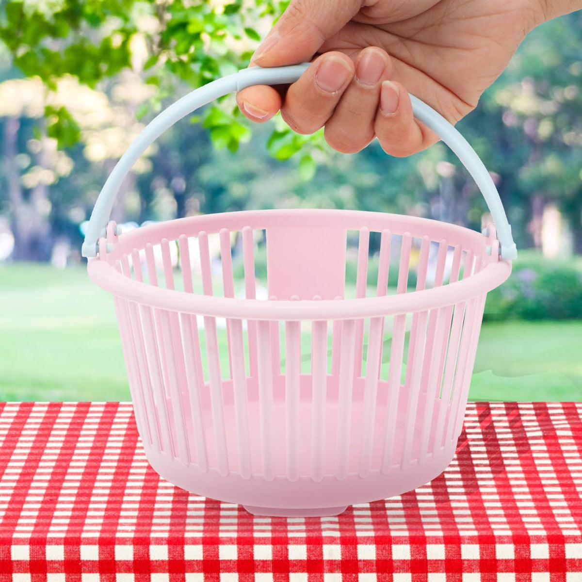 4pcs Portable Fruit Picking Baskets Ergonomic Handle Containers for Collecting Berries Cherries and More Multi-functional Storage Baskets for Kitchen Outdoor Use
