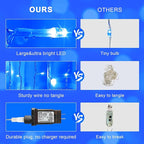 JMEXSUSS 300LED Christmas Curtain Lights, Blue Christmas Lights with Remote, Blue String Lights for Bedroom Wall Window Backdrop Garden Indoor Outdoor Patio Yard Porch Decorations, 9.8x9.8ft