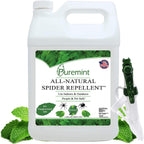 Puremint Spider Repellent, Natural 5% Peppermint Oil Spray, Kills & Deters All Types of Spiders and Insects, Indoor and Outdoor Use, 128 fl oz Gallon