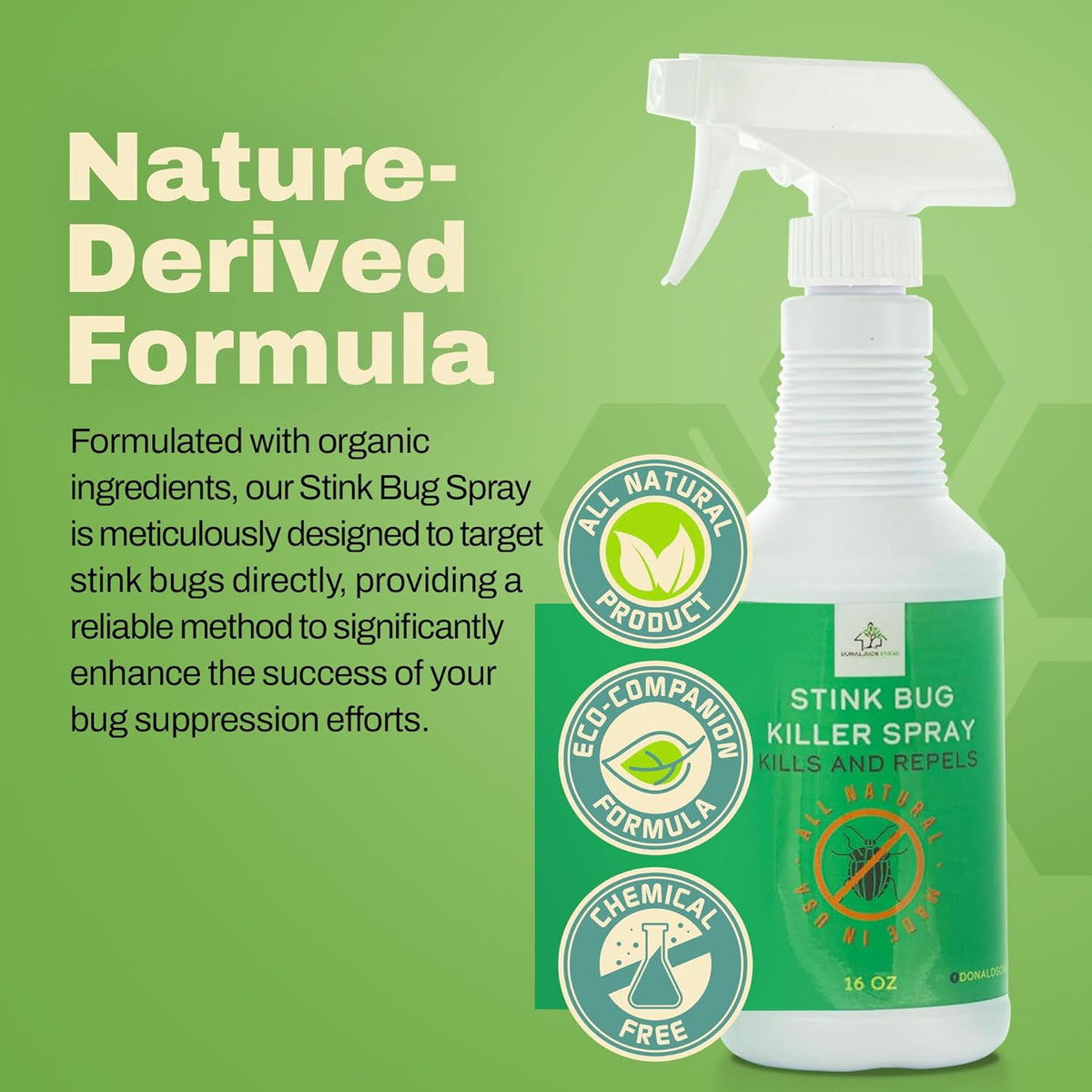 Stink Bug Spray - Naturally Eliminate Stink Bugs for a Refreshing Home Atmosphere, Keeping Unwelcome Intruders at Bay, 16oz