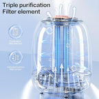 Humidifiers for Bedroom, 3L Tank for 30H 20dB Quiet Mist Time, Dual Nozzles, LED Lights, Smart Timer (2/4/8 Hours), Auto Shut-Off, Perfect for Baby and Large Rooms, (White)