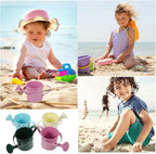 5 Pack Small Metal Watering Can for Kids, Mini Plant Water Pot for Indoor Outdoor Gardening, Cute Toddler Beach Sand Bath Toys with Sprinkler Head, Tiny Succulent Bonsai Cans, 6oz