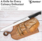 14-Inch Serrated Bread Knife, Premium High Carbon Stainless Steel Blade Knife for Bread with Ergonomic Handle, NSF Certified, DT-30 Series, Black