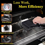 Grill Brush Bristle Free, 4 in 1 Grill Brush for Outdoor Grill with Replaceable Cleaning Head, Extra Long Safe Steam Grill Cleaner Brush with Scraper for Cast Iron, Stainless-Steel Grates