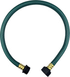 PVC Garden Hose 1/2 Inch, Flexible Water Hose with Male and Female Fittings, No Leaking, Heavy Duty, for Household, Outdoors, Lawns, Patio (2 FT, Green, Plastic Fittings)