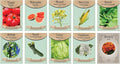 Vegetable, Flower, and Herb Seed Set - 10 Varieties of Non-GMO and Heirloom Premium Seeds for Planting - Beefsteak Tomato, Jalapeno, Spinach, & More!