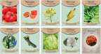 Vegetable, Flower, and Herb Seed Set - 10 Varieties of Non-GMO and Heirloom Premium Seeds for Planting - Beefsteak Tomato, Jalapeno, Spinach, & More!