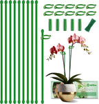 Plant Support Stakes for Indoor Plants SupKing Orchid Sticks with Clips 15 inch 10Pcs Garden Stake Extended to 2/3/4ft for Outdoor Potted Tomato Rose Vegetables House Palnts Comes with 20 Plants Ties
