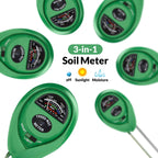 Soil Moisture Meter, Accurate Soil Moisture/PH/Light Meter Plant Soil Test Kit Indoor Outdoor Use, No Battery Needed Easy to Read Hygrometer Moisture Sensor Water Meter for Plants Lawn Farm Garden