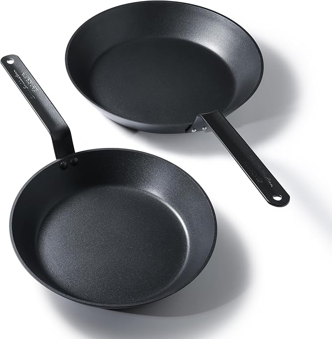 SENSARTE Nonstick Frying Pan Set 2-Piece, Oven Safe Skillets with Swiss Coating, Induction Compatible Chef Pan Set, Dishwasher Safe Cooking Pans, PFOA PFOS Free, 10 and 12 Inch