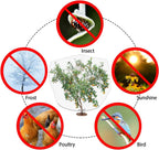 6 x 7 Feet Insect Bird Barrier Netting Mesh with Drawstring, Garden Bug Netting Plant Cover for Protect Plant Fruits Flower from Insect Bird Eating