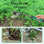 Weed Puller Tool Gardening Hand Weeder Tools,2025 New Weeding Artifact Uprooting Weeding Tool,6 Teethes Manganese Steel Weed Removal Tool, Dual Purpose Manual Weed Pulling Tool for Lawn Garden