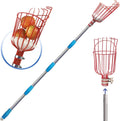 Fruit Picker Tool, Fruit Picker Pole with Basket Height Adjustable - 8FT Mango Lemon Orange Apple Picker - Fruits Catcher Tree Picker for Getting Fruits