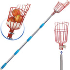 Fruit Picker Tool, Fruit Picker Pole with Basket Height Adjustable - 8FT Mango Lemon Orange Apple Picker - Fruits Catcher Tree Picker for Getting Fruits