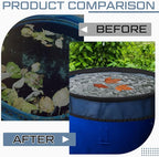 SATINIOR 4 Pcs Mesh Cover for Rain Barrels 24.8 Inches Pop up Rain Barrel Net Cover with Drawstring Water Collection Buckets Screen Barrel Screen for Preventing Fallen Leaves in Outdoor Garden Eaves