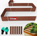 20ft. 6-Pack Cor-Ten Steel Landscape Edging - 40" L x 6" H Metal Edging for Landscaping with 6 Stakes, Hammer-in Garden Edging, Metal Landscape Edging for Flower beds, Lawn & Yard (Rusted)