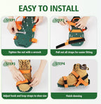 Lawn Aerator Shoes for Grass, Lawn Aeration Shoes with Adjustable Hook Loop Straps and Heavy Duty Spike, Soil Aerator Tool for Aerating Patio Yard Garden