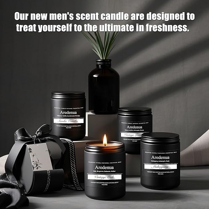 Lavender Vanilla Candle | Candle Gifts, Soy Candles for Home Scented, Aromatherapy Gifts for Women Men - 7oz Scented Candles for Home, 50 Hours Burn Time, Perfect for Relaxing Home Fragrance