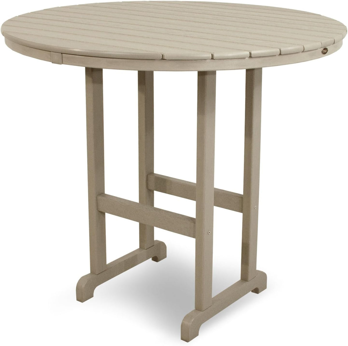 Trex Outdoor Furniture TXRBT248SC Monterey Bay Round Bar Table, 48-Inch, Sand Castle