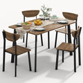 Hooseng Dining Room Table Set Dinner Table Set for 4 Breakfast Table Set for 4, Suitable Kitchen, Living Room, Breakfast, Small Spaces (1, Moon)