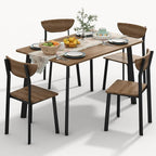 Hooseng Dining Room Table Set Dinner Table Set for 4 Breakfast Table Set for 4, Suitable Kitchen, Living Room, Breakfast, Small Spaces (1, Moon)