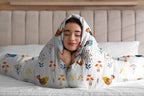 100% Egyptian Cotton Printed Duvet Cover Set 1000 Thread Count Oversized King Luxurious Duvet Cover Set of 3, Breathable, & Durable Set Hotel Quality, Super Soft Comfy All Season - White