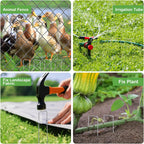 FOTMISHU Landscape Staples 6 Inch 300Pcs Garden Stakes, Galvanized Lawn Pins Spray Coating Yard Ground Spikes, U-Type Staples for Weed Barrier Anchoring Outdoor Tents Hoses