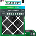 Filterbuy 15x20x1 Air Filter MERV 10 Odor & Allergy Defense with Activated Carbon (3-Pack), Electrostatic Pleated HVAC AC Furnace Filters Replacement, Made in USA (Actual Size: 14.50 x 19.50 x 0.75)
