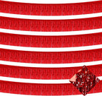 10 Pack 10 Feet Red Foil Fringe Garland Metallic Tinsel Streamers Banner Wall Hanging Curtain Backdrop for Parade Floats, Bachelorette, Wedding, Birthday, Halloween, Christmas Party Decorations