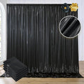 20ftx10ft Black Sequin Backdrop Curtain Panels for Parties, Wrinkle Free Glitter Photo Backdrop Drapes 4 Panels 5x10FT Shiny Back Drop Cloth for Wedding Birthday Christmas Photography Background