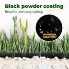 Steel Garden Edging with Top Bending Protection Metal Lanscape Edging Steel Lawn Edging 40 inch Strips, 8 inch Depth 180 Degree Bend for Garden,Lawn,Backyard, 6 Pack (8 inch-180 Degree Bend, Black)