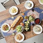 Snycler Table Runner Boho Table Runners Vintage Elegant Farmhouse Table Center Linen Decor for Home Dining Party Entrance (13x108 Inch) Navy Blue