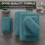 8 Piece Extra Large Bath Towels Set,2 Oversized 35"x70" Bath Towel Sheets,2 Hand Towels and 4 Washcloths 600 GSM Highly Absorbent Quick Dry Towels Set for Bathroom Hotel Turquoise