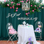 MEETSKY 10ft x 10ft Hunter Green Backdrop Curtains for Parties Wedding Curtain Rod Pocket Dark Green Photo Backdrop Sliding Drapes Backdrop Curtains for Photography, 5ft x 10ft, 2 Panels